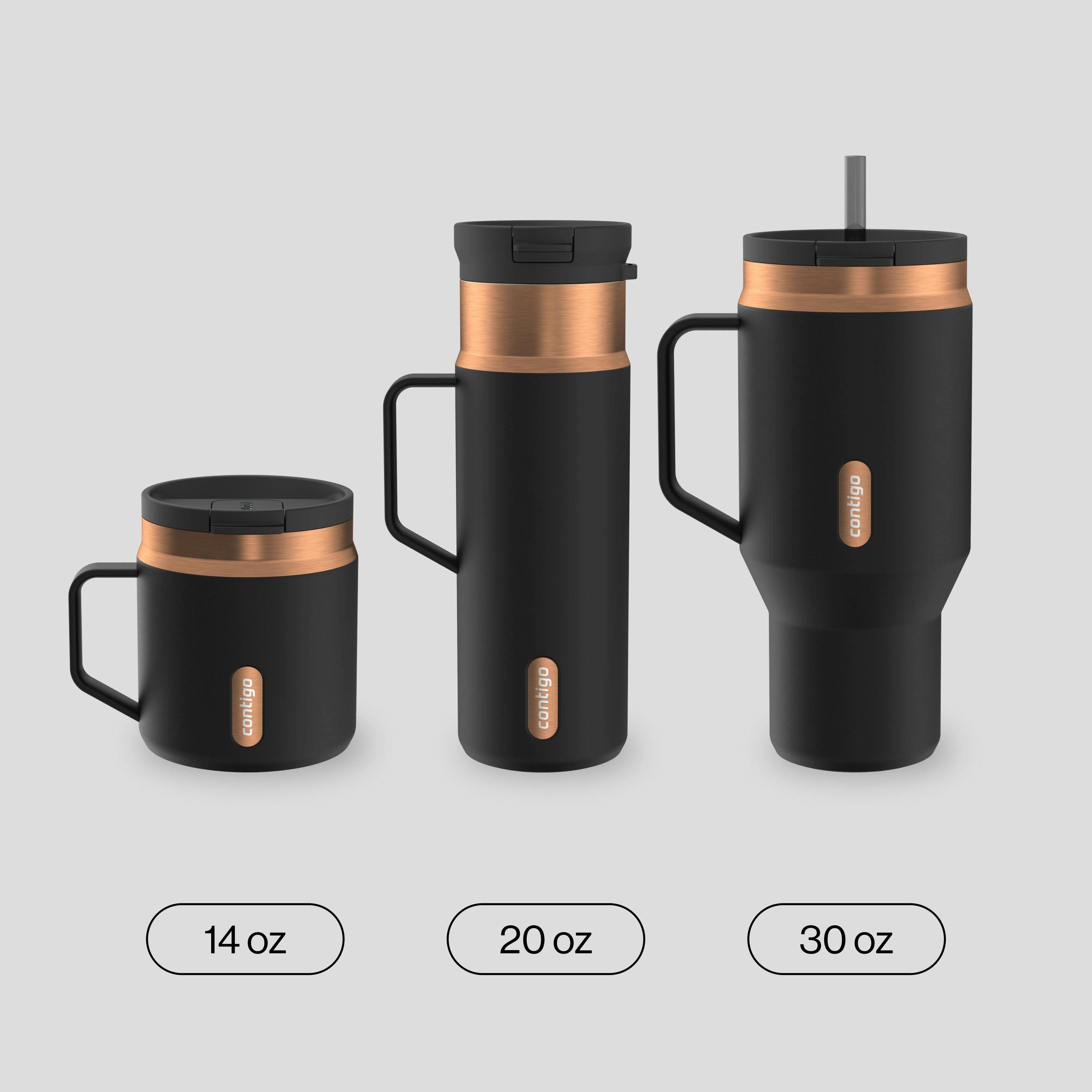 30 oz SnapSeal™ Tumbler (w/ Straw & Handle)
